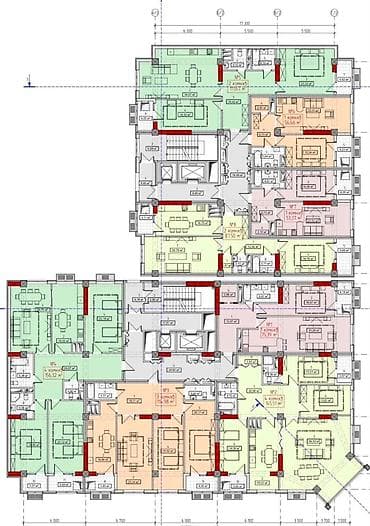 Квартиры: 2 комнаты, 87 м², бульвар Эркиндик Элитка, 10 этаж, ПСО (под самоотделку) — 3
