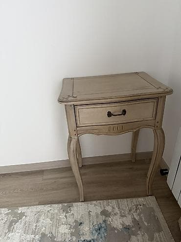 шкаф с тумбочкой: Прикроватная тумба, Без зеркала, цвет - Бежевый, Дерево — 2