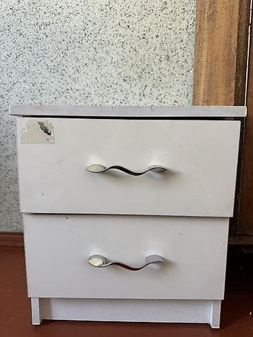 царга: Спальный гарнитур, Б/у, Двуспальная кровать, цвет - Белый — 2