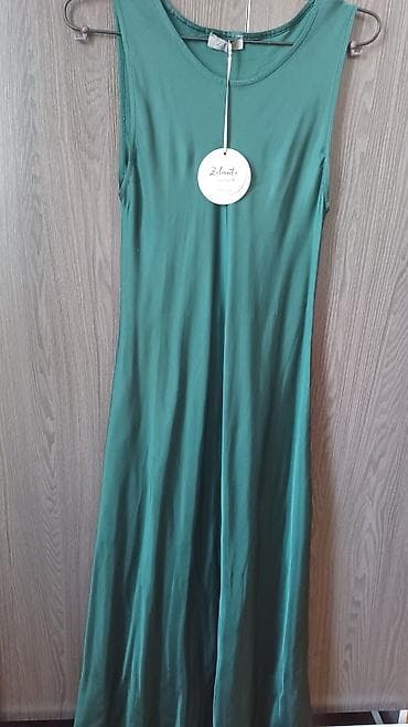 зостера марина хелс: Италия разм 46 Платье макси без рукавов в изумрудно‑зеленом цвете. - — 1
