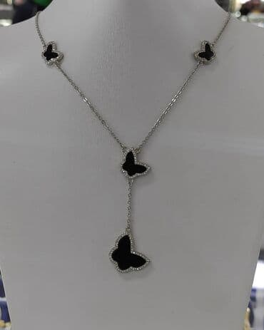 купить свадебное платье недорого: Очень красивый Колье Ванклиф Серебро 925 пробы Дизайн Италия Длина 50 — 4