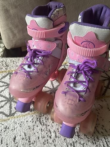 Детские роликовые коньки-квады в комплекте с сумкой для переноски — 4