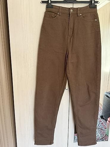 дедские одежды: Джинсы, Прямые, H&M, Высокая талия, Стрейч, S — 3
