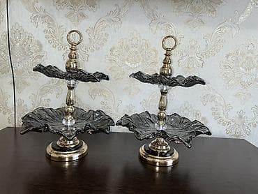 Для кафе, ресторанов: Двухъярусные сервировочные этажерки (набор из 2 шт.) Общий 4 шт цена — 3