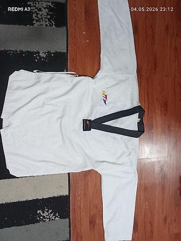 polo assn: Кимоно для тхэквондо - Цвет: белый (пояс — чёрный) - Материал — 2