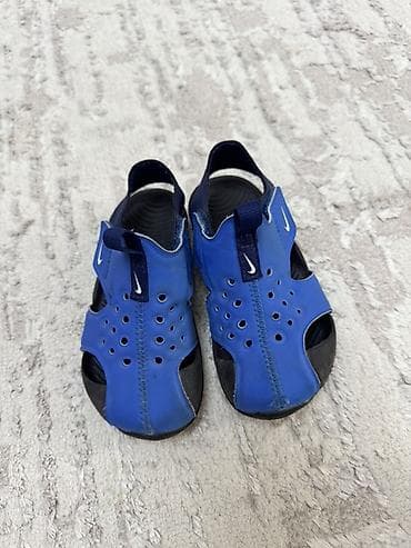 шлепки найк: Детские сандалии Nike Sunray Protect 2 (голубые/синие) - Оригинал — 5