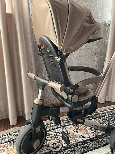 Балдар дүйнөсү: Детский трехколесный велосипед-коляска Kidilo (бежевый) - — 7