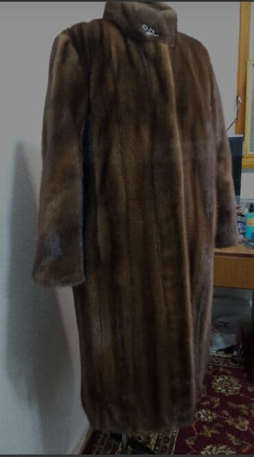 теплый и удобный: Шуба, Норка, Длинная модель, Финляндия, 5XL — 2