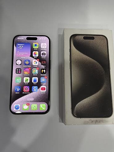 iphone 5s: IPhone 15 Pro, Б/у, 256 ГБ, Natural Titanium, Защитное стекло, Коробка, Чехол — 6