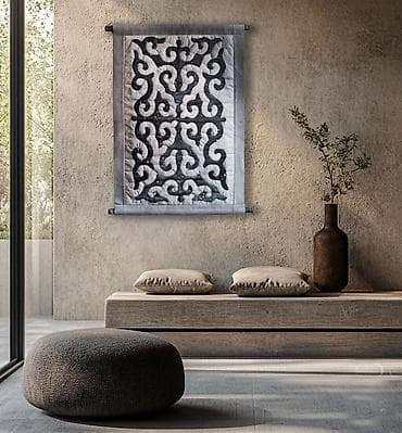 Другой текстиль: Стёганое шелковое панно с традиционным Кыргызским орнаментом — — 2