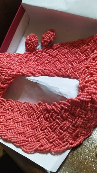 свадебное платье в национальном стиле: Ожерелье из бисера и серьги гвоздики,ручная работа,шикарно смотрится и — 3