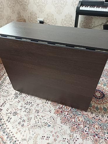 study table: Стол трансформер Для кухни, Стол-книжка, цвет - Коричневый — 3