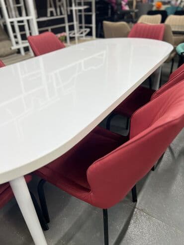 мебель бишкек столы и стулья фото цены: Кухонный стол и стул, Новый, В рассрочку, Бесплатная доставка, цвет - Красный — 3