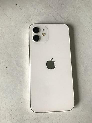 IPhone 12, Б/у, 128 ГБ, Белый, Защитное стекло, Чехол, 85 %