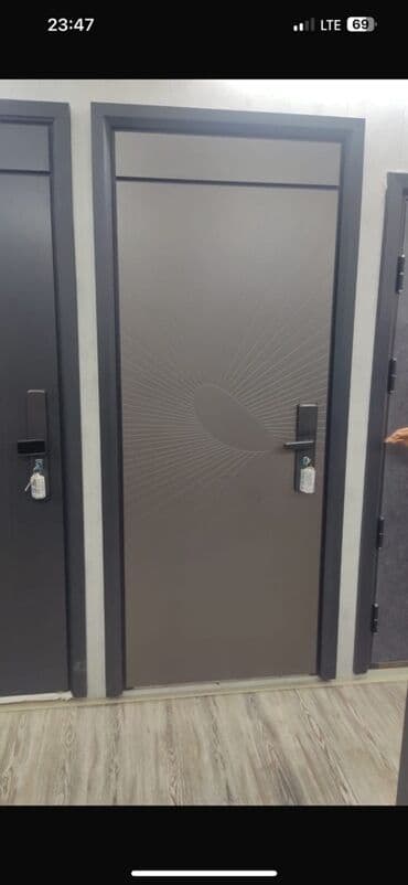 Межкомнатная дверь с элегантным дизайном в виде расходящихся лучей и