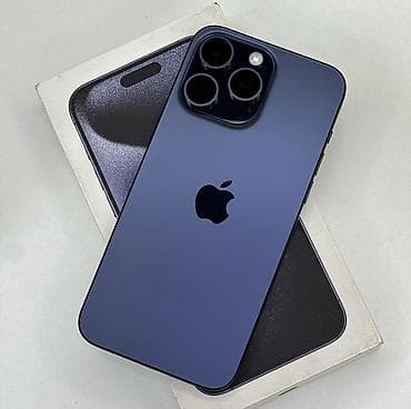 tracker gps: IPhone 15 Pro Max, Б/у, 256 ГБ, Blue Titanium, Защитное стекло, Чехол, 89 % — 1