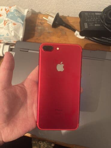 IPhone 7 Plus, Б/у, 32 ГБ, Красный, Чехол, 71 %