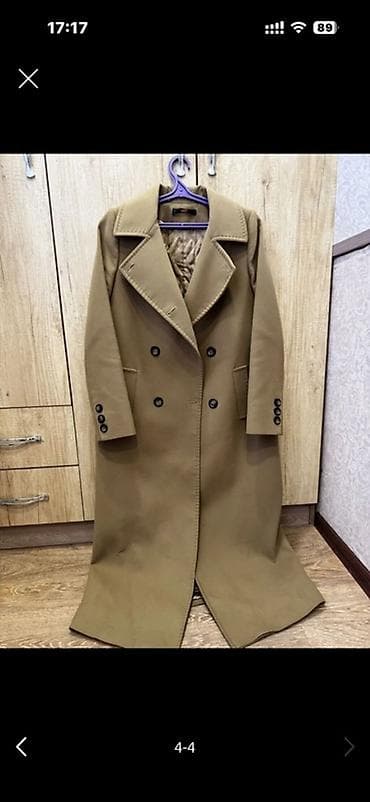 Пальто, Классика, Осень-весна, Длинная модель, Двубортная модель, 2XS