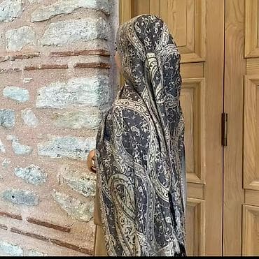 пуховик турция: Палантин-шаль с жаккардовым «пейсли» - Большой размер: удобно носить — 1