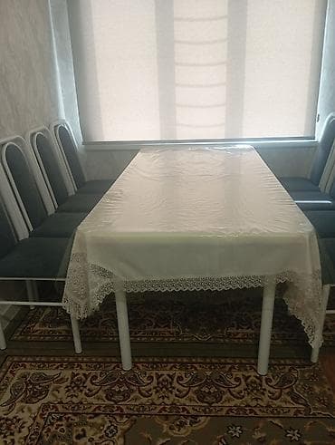 foldable table: Кухонный стол и стул, цвет - Белый — 3