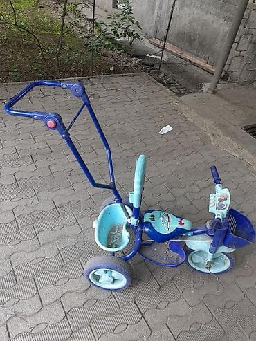 трехколесные велики для детей: Детский трёхколёсный велосипед с родительской ручкой - Цвет — 4