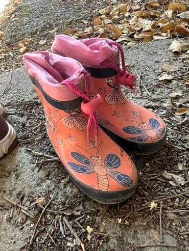 детская зимняя обувь капика: Утепленные детские ботинки FeBB в бордовом цвете с цветочным принтом — 3