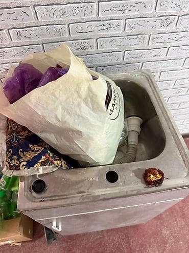 вок газовый: Тумба для кухни, С мойкой, Напольная, Самовывоз, Платная доставка, цвет - Серый — 2