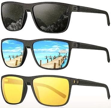 Солнцезащитные очки очки, Унисекс, Прямоугольные, Линзы поляризованные, Новый — 1