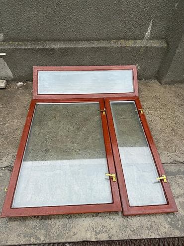 для окон от солнца: Готовое деревянное окно, Тип окна: Витражные, Декоративные особенности: Фрамуга, Б/у, Без установки, Без рассрочки — 2