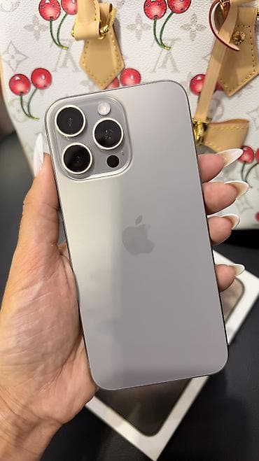 h96 max: IPhone 15 Pro Max, Б/у, 256 ГБ, Natural Titanium, Защитное стекло, Чехол, Коробка, 82 % — 1
