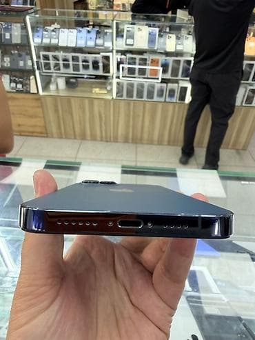 iphone 16 pro max bishkek: IPhone 12 Pro Max, Б/у, 256 ГБ, Blue Titanium, Кабель, 100 % — 5