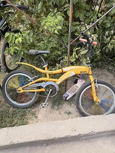 Велосипеддер: Детский велосипед BMX, ярко‑жёлтый. Подойдёт для подростков и детей — 2