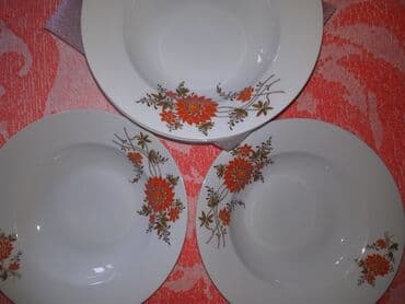 посуда кобальт: Тарелки фарфоровые разные: 1. Подстановочные 6шт. "Дулево" — 2