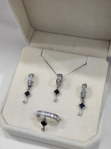 набор пандора: Серебряный Набор+ Цепочка Дизайн под Ванклиф Серебро 925 пробы — 8