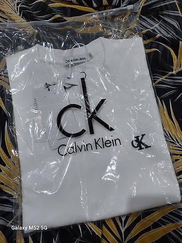 Эркектер кийими: Эркектердин футболкасы, L, Calvin Klein, Жаңы, түсү - Ак, Өзү алып кетүү — 5