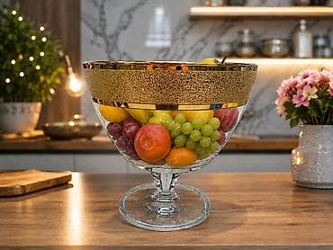Ваза для фруктов PROMSIZ (Decorated Glass) - Материал: прозрачное — 3
