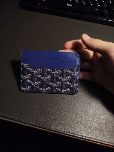 кошелек кожа: Картхолдер, цвет - Синий, Новый, Унисекс — 2