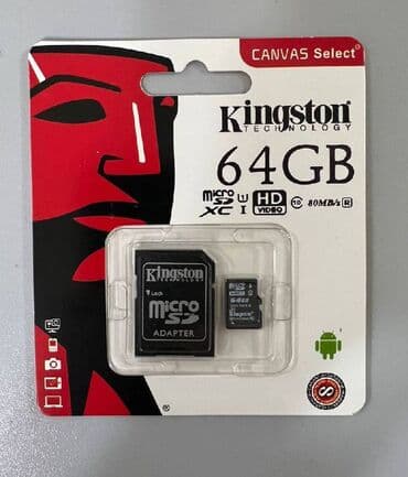 8гб ddr3: Карта памяти micro SD Kingston Canvas Select SDXC/*SP HD 64 GB — 1