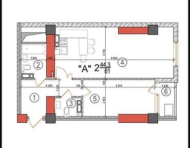 2 комнаты, 60 м², ЗАГС/Цирк Элитка, ПСО (под самоотделку) at lalafo.kg 2 комнаты, 60 м², ЗАГС/Цирк Элитка, ПСО (под самоотделку)