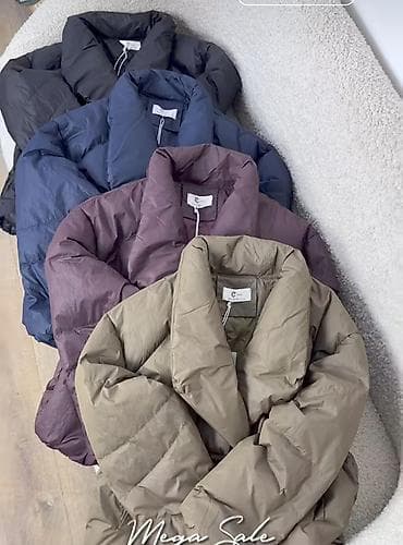 ark drops: Утеплённые женские пуховики с объёмным воротником-шиммер. Свободный — 1