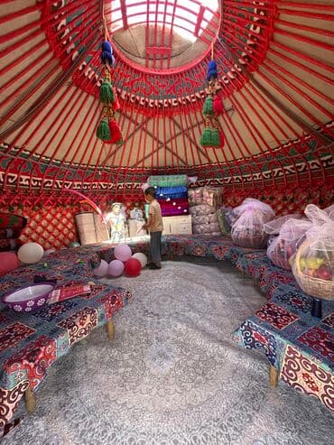 где можно купить палатку для отдыха: Аренда юрты, Каркас Деревянный, 75 баш, С полом, Стол, Казан — 3