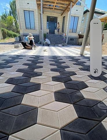 Укладка тротуарной плитки и доставка материалов - Профессиональная at lalafo.kg Укладка тротуарной плитки и доставка материалов - Профессиональная