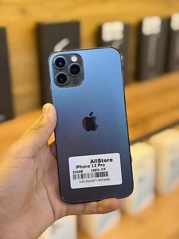 ремонт iphone 12: IPhone 12 Pro, Б/у, 256 ГБ, Pacific Blue, Зарядное устройство, Защитное стекло, Чехол, В рассрочку, 100 % — 1