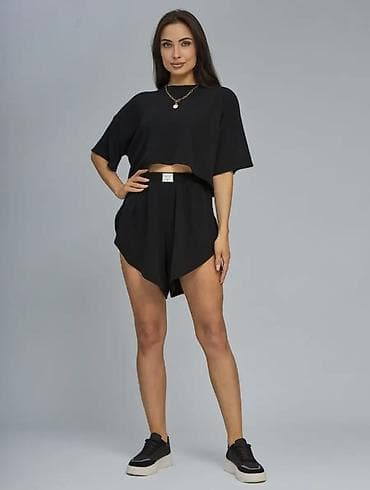 Женская одежда: Костюм с шортами, Топ, Made in KG, Трикотаж, L, S, M — 9