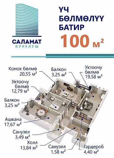Новостройки от застройщика: 2 комнаты, 70 м² — 6