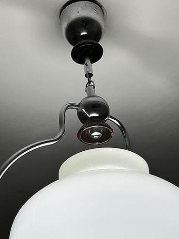 Окна и комплектующие: Потолочная подвесная люстра в ретро/винтажном стиле. Цвет серебро — 3