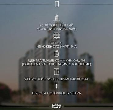 ж м кок жар: 3 бөлмө, 101 м², Элитка, 3 кабат, Евроремонт — 3