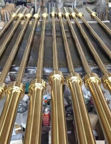 настольные теннисные ракетки: Гриф олимпийский Золотой цвет. Оригинал 2.20см — 1