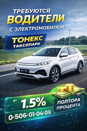 Водители такси: Требуется Водитель такси - С личным транспортом, Без опыта, Техподдержка, Полный рабочий день, Старше 18 лет — 1