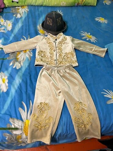 детские национальные костюмы: Комплект, цвет - Золотой, Новый — 1